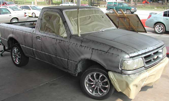 rivits airbrushed on truck